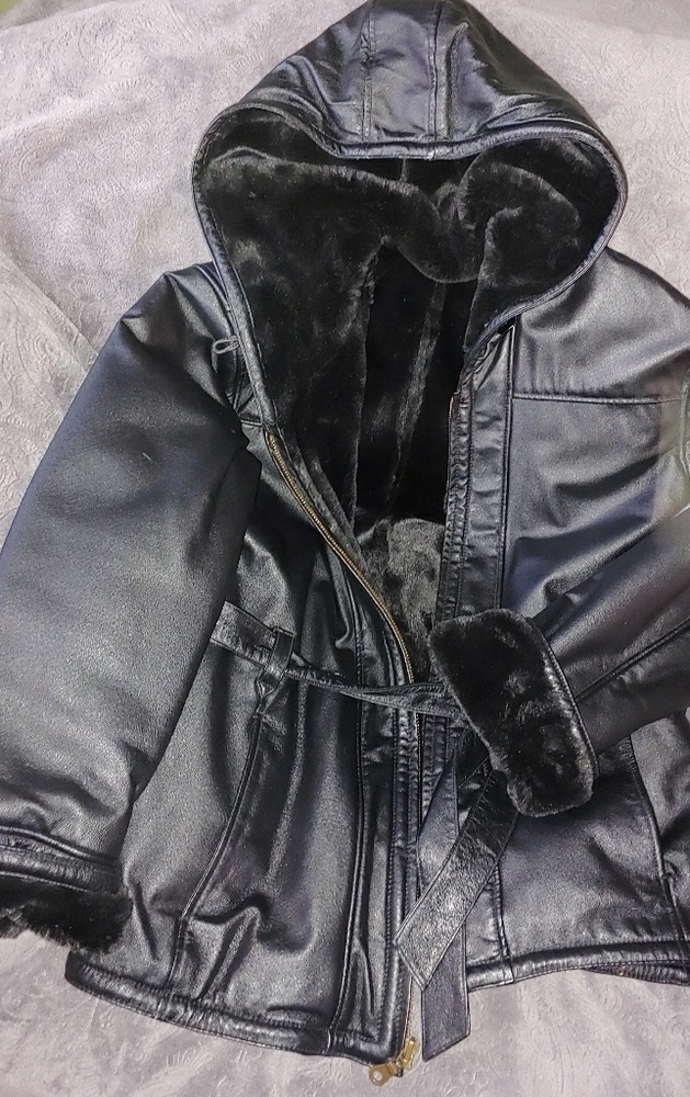 Wilson's XL plush lined leather coat
